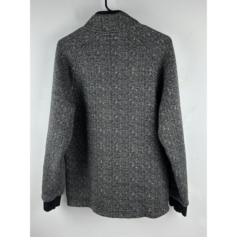 Carbon 2 Cobalt 1/4 Zip Sweater Men’s M Black Gray Knit Soft Fleece Lined - Picture 3 of 11